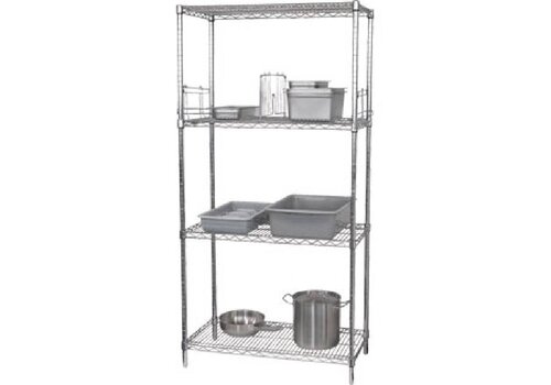  Vogue Chroom Voorraadrek 183(h)x91,5(b) x 61(d)cm 