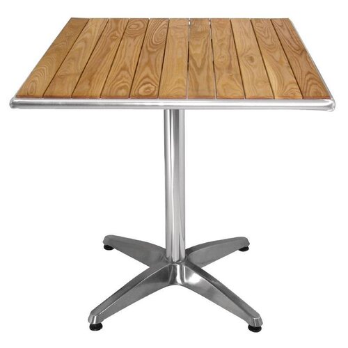  Bolero Horeca Terras Tafel met houten blad 70x70 cm 