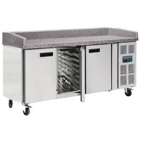 patisserie werkbank 3 deurs met marmeren werkblad