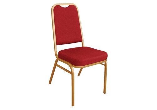  Bolero Stapelbare Congres Stoelen Rood | 4 Stuks 