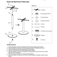 Tafelpoot RVS Rond Zilver- 68 cm