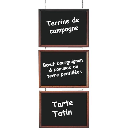  HorecaTraders Wandbordjes 3 Borden met Ophang | 43x(H)120cm 
