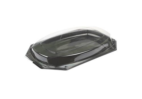  HorecaTraders Deksel voor sandwich schalen zwart (100 stuks) 