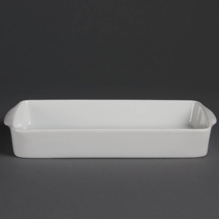 Witte Ovenschaal Rechthoekig 32x17cm | 6 stuks