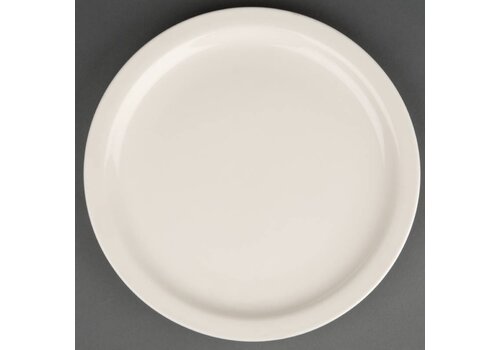  Olympia Bord Smalle Rand Ivoor | 25cm (stuks 12) 
