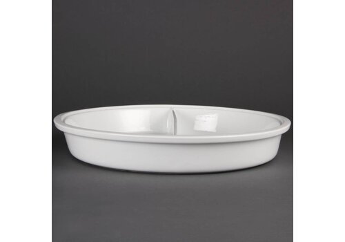  Olympia Ingedeeld Wit Porselein Bord Rond 38cm 