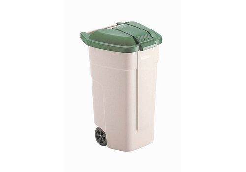  Rubbermaid Rolcontainer Groene Deksel | 100 Liter 