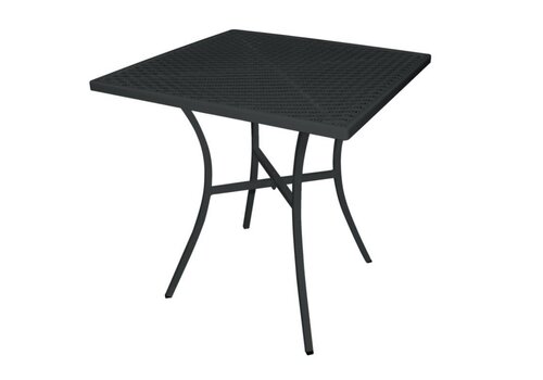  HorecaTraders Vierkante Tafel Zwart | 70 x 70 cm 
