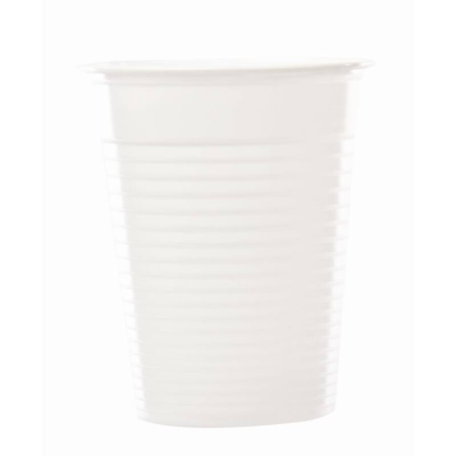 Plastic bekers wit, (2000 stuks)