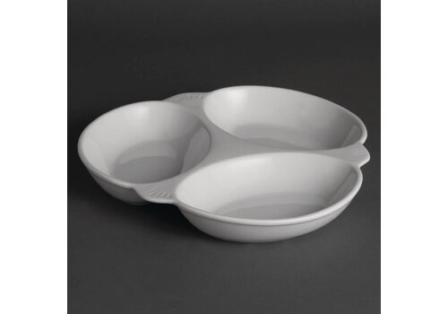  Olympia Porselein Tapasschaaltjes 3 delen | 6 stuks 