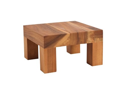  HorecaTraders Houten buffet verhoger, laag 21x21x12cm 