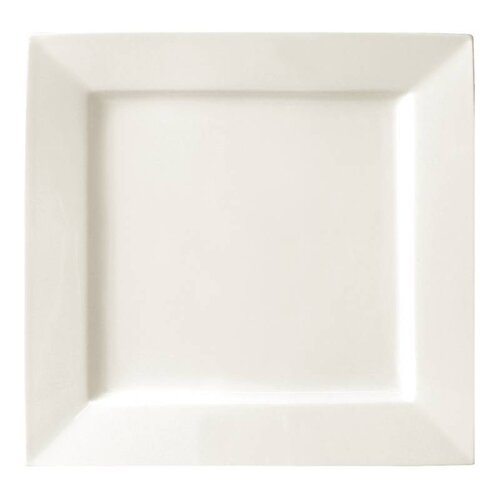  HorecaTraders Vierkante Witte Bord Porselein | 26,5cm (Stuks 4) 