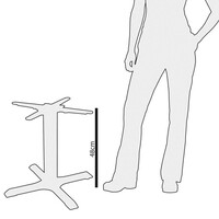 Aluminium tafelpoten - 48 cm hoog