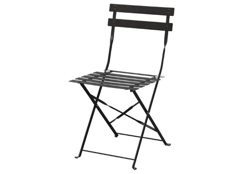  Bolero Stalen Bistro Stoelen Zwart | 2 stuks 