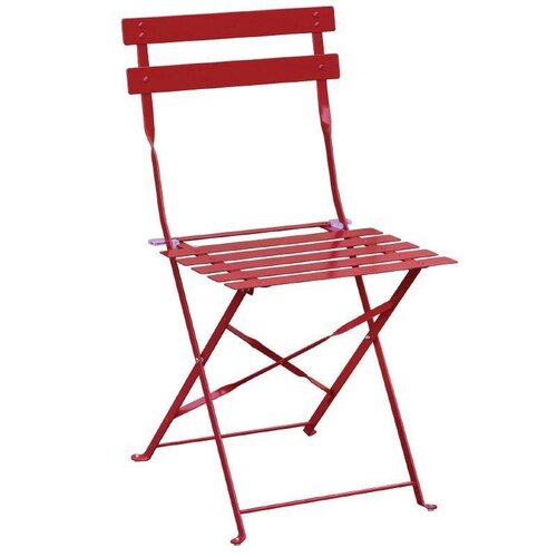  Bolero Stalen Bistro Stoelen Rood | 2 stuks 