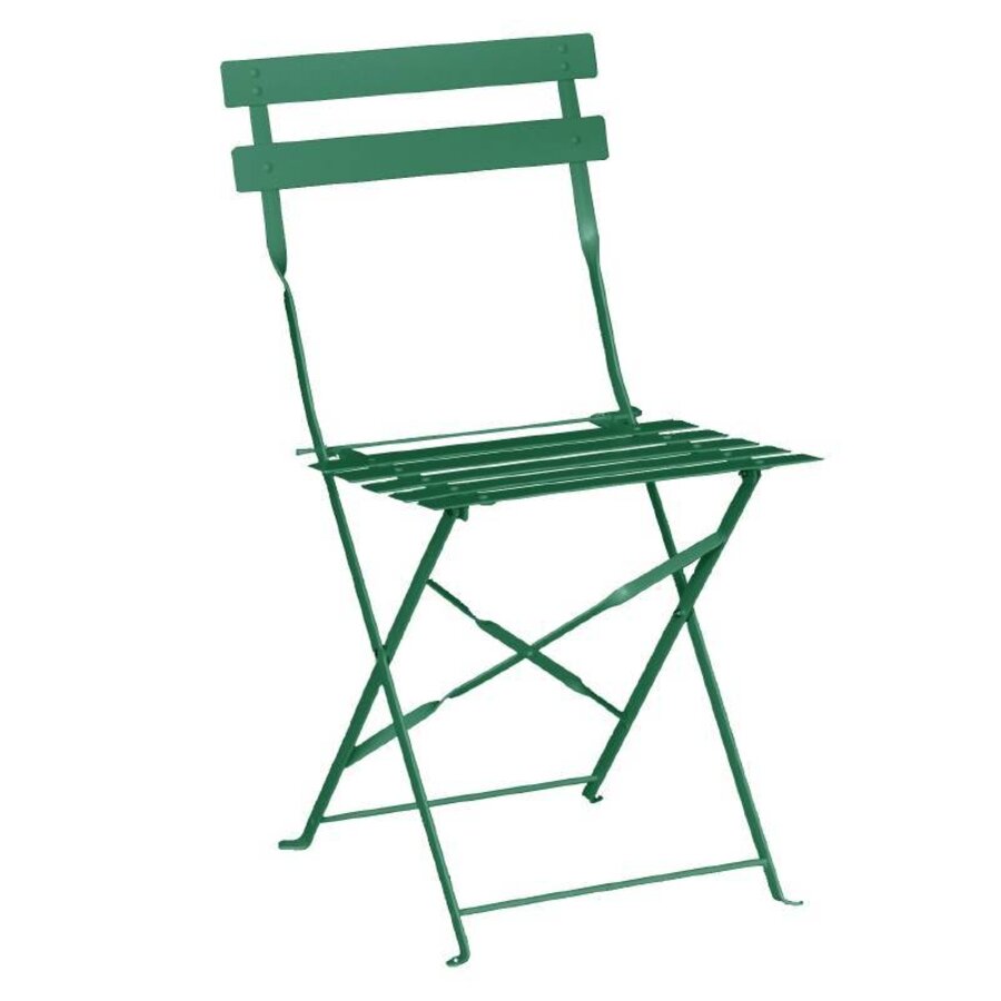 Stalen Bistro Stoelen Groen | 2 stuks