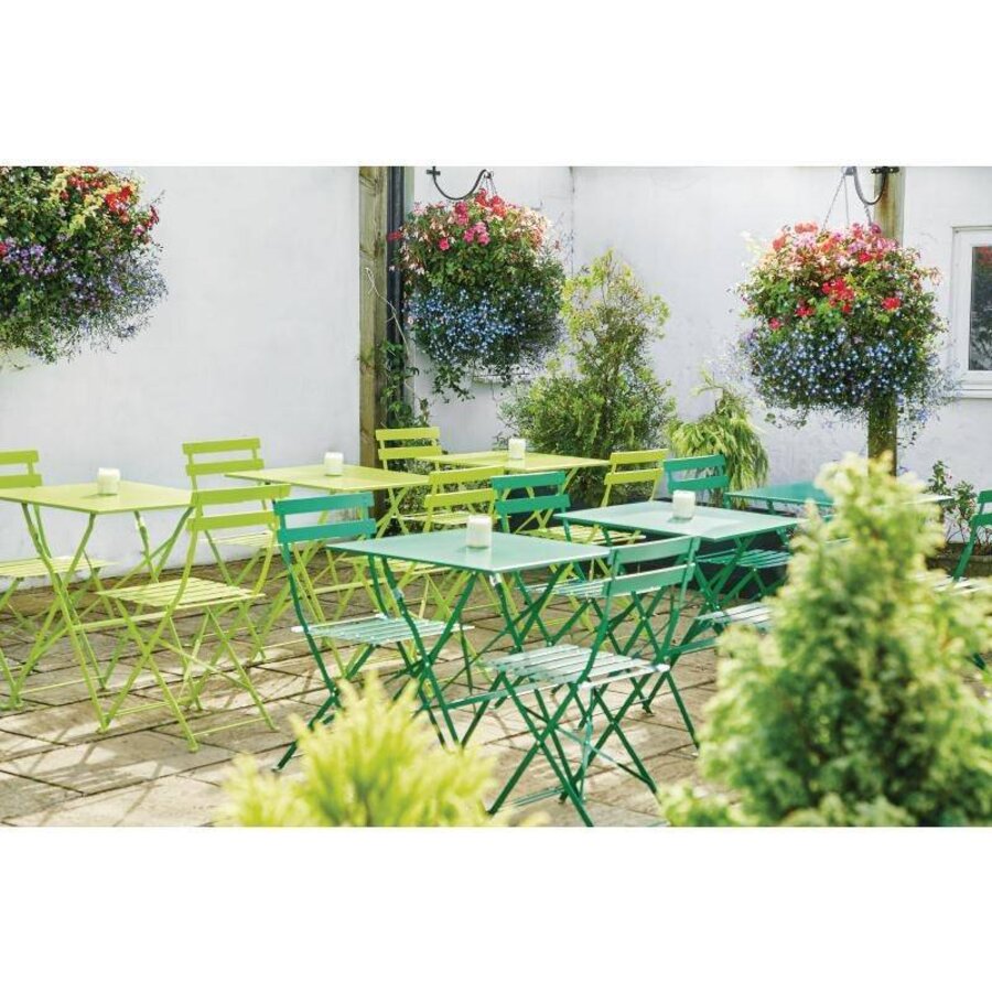 Stalen Bistro Stoelen Groen | 2 stuks