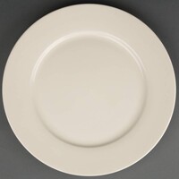 Porselein Ivoor Bord Brede Rand | 31 cm (stuks 6)