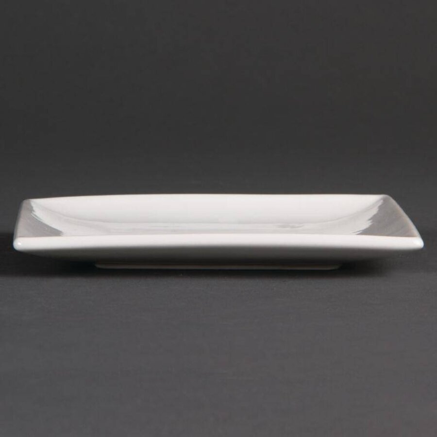 Vierkante gerecht bord wit 14 cm (stuks 12)