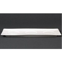 Platte schaal met 3 vakjes | 30x12cm (Stuks 6)