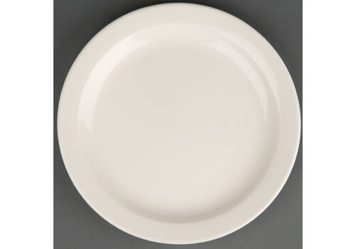  Olympia Bord met Smalle Rand Ivoor | 20cm 