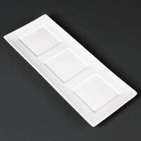 Elegante witte presenteerschaal | 30x12cm (Stuks 6)
