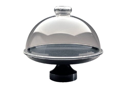  HorecaTraders Voet voor taartschotel Ì÷ 33cm | Mat Zwart 