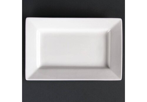  HorecaTraders Rechthoek Salade Schaal Porselein | 20x13cm (Stuks 6) 