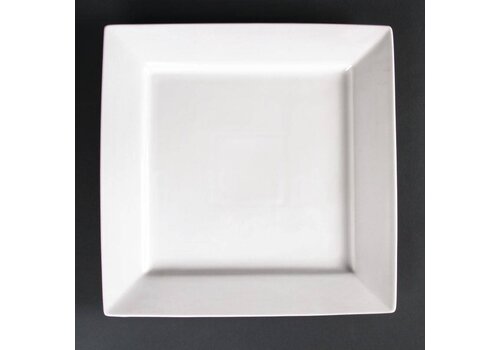  HorecaTraders Porselein Vierkant Borden | 30cm (Stuks 2) 