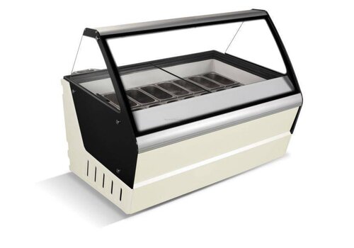  HorecaTraders Schepijsvitrine Wouter | 16 IJsbakken | 120x159x134 cm 