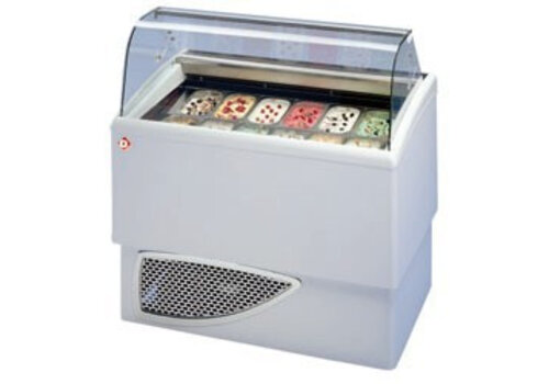  Diamond Schepijsvitrine voor Roomijs 118x77xh122 cm | 2 x 6 Bakken 