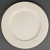Porselein Bord Brede Rand Ivoor | 28 cm (stuks 6)