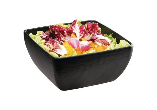  APS Melamine Vierkante Kom | Zwart 