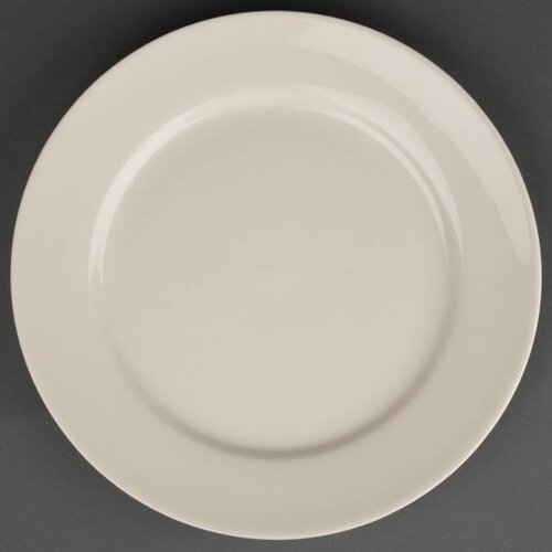  Olympia Porselein Bord met Rand Ivoor | 20 cm (stuks 12) 