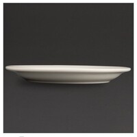 Porselein Bord met Rand Ivoor | 20 cm (stuks 12)