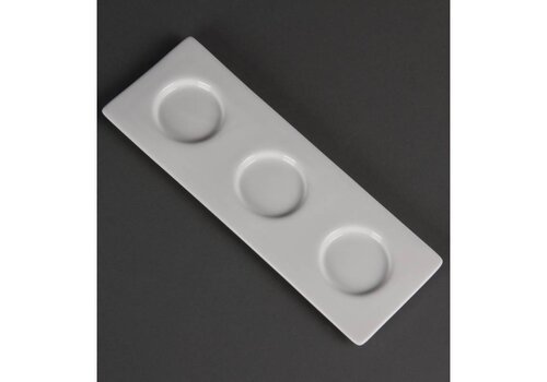  Olympia Serveerschaal Groot Wit 26x9cm | 6 stuks 