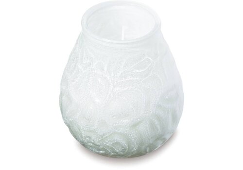  HorecaTraders Sfeerlicht Wit met Wax | 12 stuks 