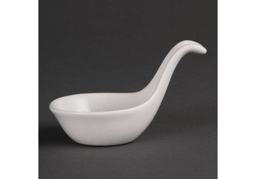  Olympia Porselein Wit Sauspotje lepelvat | 12 stuks 