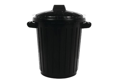 Rubbermaid Afvalbak Zwart Kunststof | 70 Liter 