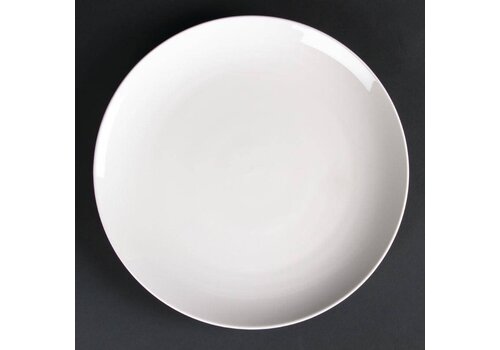  HorecaTraders Plat Witte Bord zonder Rand | 30 cm (Stuks 2) 