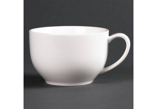  HorecaTraders Espresso Kop Wit Porselein | 35 cl (6 Stuks) 
