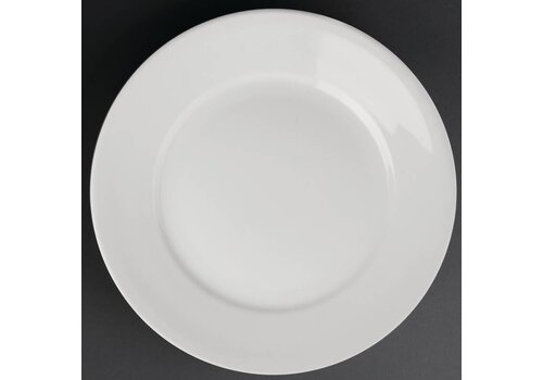  Athena Wit porselein bord met brede rand | 28 cm (stuks 6) 