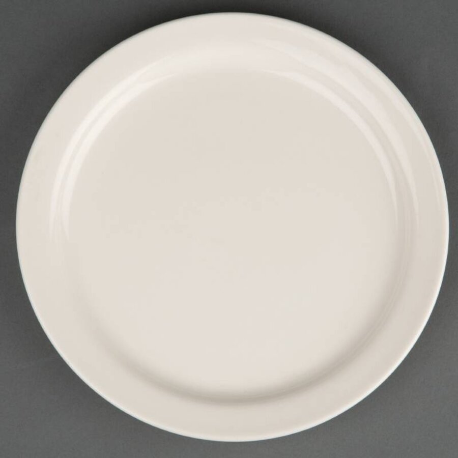 Bord Ivoor Smalle Rand 15cm (stuks 12)