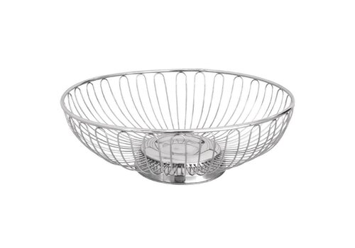  HorecaTraders RVS brood/fruitmand 9cm hoog 