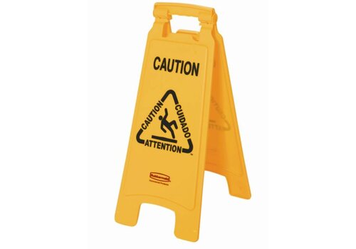  Rubbermaid Meertalig waarschuwingsbord | 3 Talen 