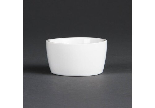  Olympia Porselein Boterschaaltje Wit | 12 stuks 