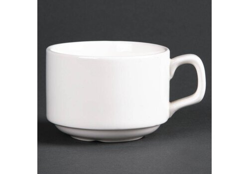  HorecaTraders Witte porselein Kop | 17,5 cl (6 stuks) 