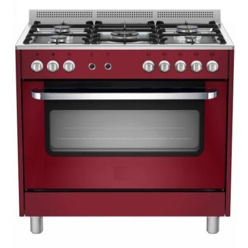  Saro Gasfornuis Rood Elektrische Oven en Grill | 5 Branders 
