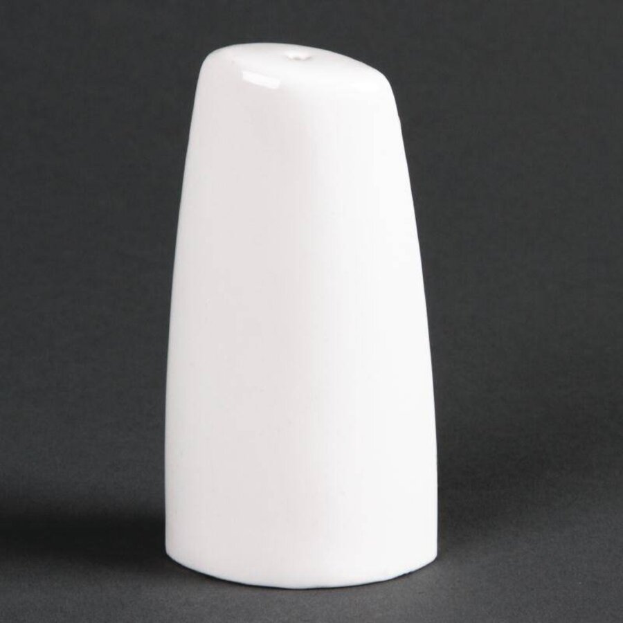 Witte zoutstrooier porselein | 8,5cm (Stuks 6)