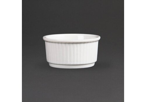  Olympia Stapelbare Witte Porselein Ramekin 8cm | 12 stuks 